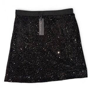 Chocolate Black Sequin Mini Skirt